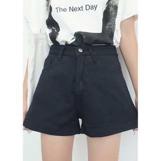 Quần short jeans ống rộng zareen sho16 black