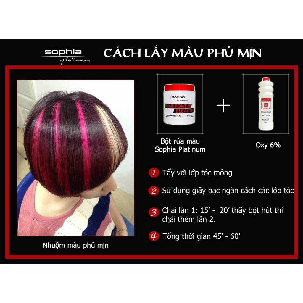 BỘT TẨY RỬA MÀU TÓC SOPHIA PLATINUM HAIR POWDER BLEACH HÀN QUỐC 500G