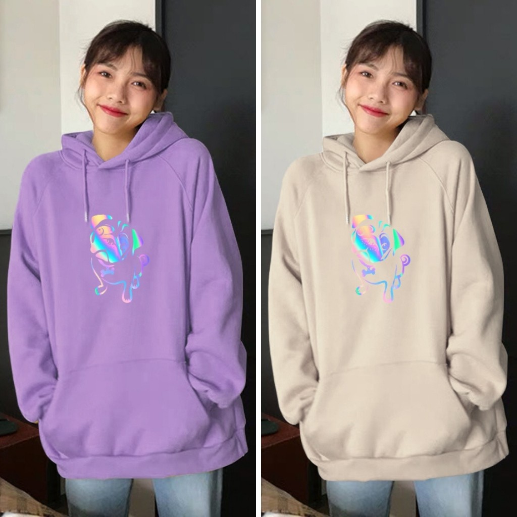 [MPVC] Áo khoác hoodie phản quang nỉ Chó Pug KN29 [ FREESHIP ] | BigBuy360 - bigbuy360.vn