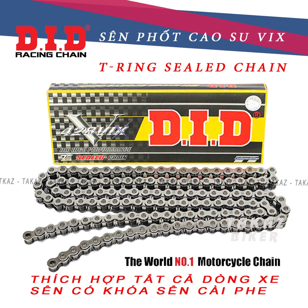 Nhông Sên Dĩa 15T x 45T Recto xe Honda CBR 150 - Sên VIX / TFX  Phốt Cao Su ( Thái Lan )