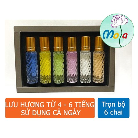 [THƠM LÂU] BỘ KIT 6 CHAI NƯỚC HOA DẠNG LĂN mola