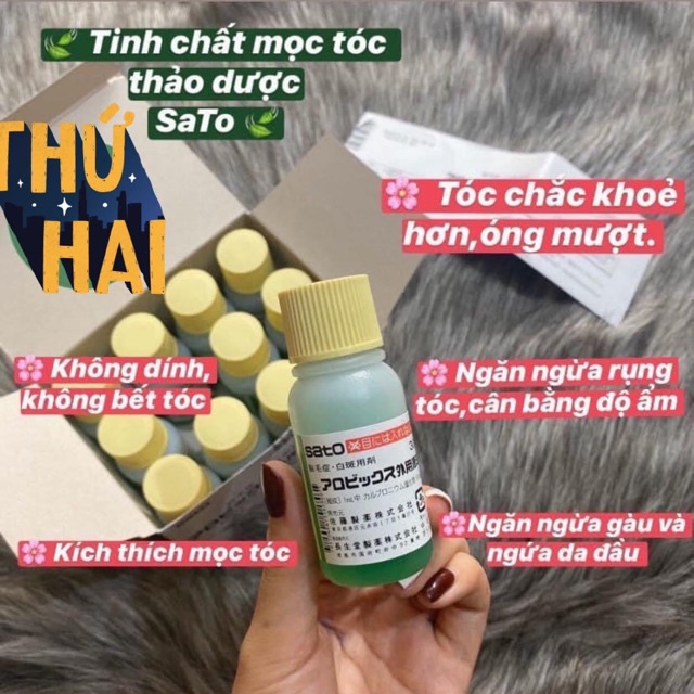 TINH CHẤT MỌC TÓC SATO AROVICS SOLUTIONS 5% NHẬT BẢN - FULL HỘP (12 CHAI)