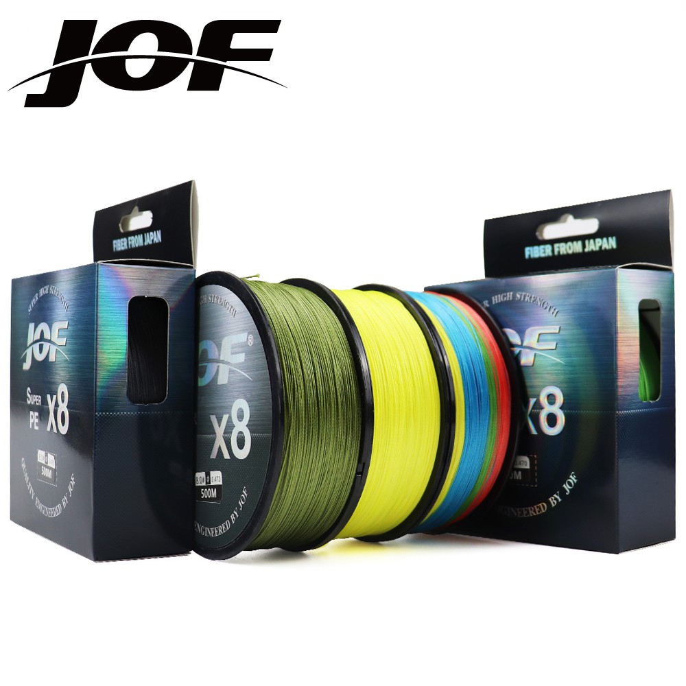 Cuộn Dây Câu Cá Bện 8 Sợi PE JOF X8 100M 150M 300M 500M 15 20 30 40 60 8