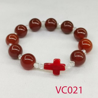 Chuổi hạt mân côi đá mã não đỏ 12li