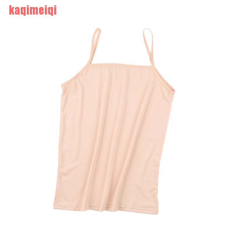 Áo Tank Top Hai Dây Cổ Tròn Màu Sắc Trơn Thời Trang Cho Nữ