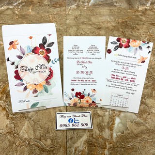 THIỆP CƯỚI MS17 PHONG BÌ (gồm công in nội dung hoàn chỉnh)