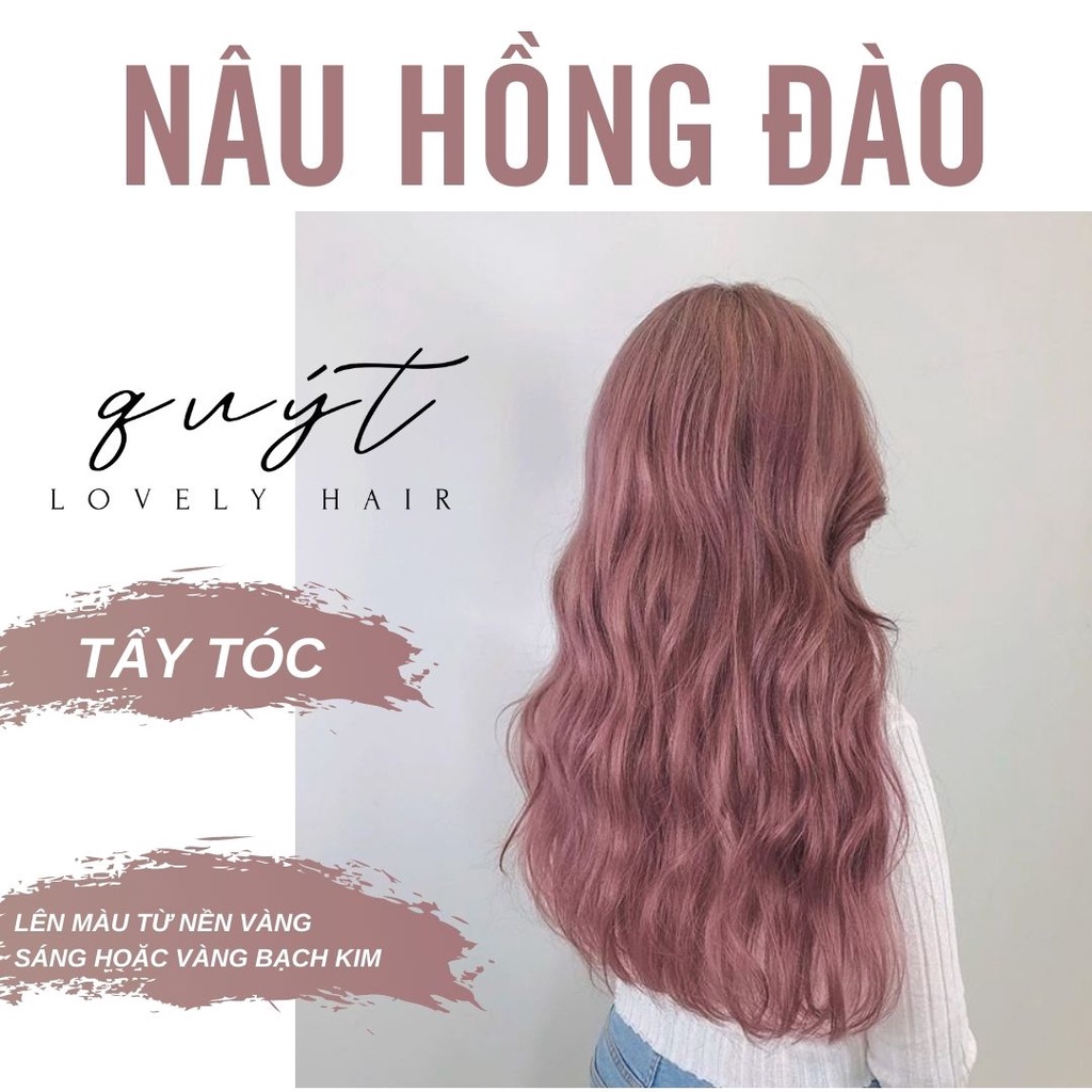 [ Q.8] THUỐC NHUỘM TÓC NÂU HỒNG ĐÀO+TẶNG KÈM OXY