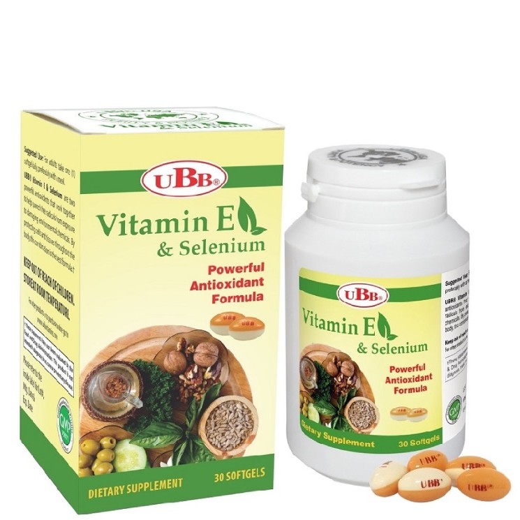 UBB® Vitamin E & Selenium – Hỗ trợ chống oxy hóa (Lọ 30 viên)