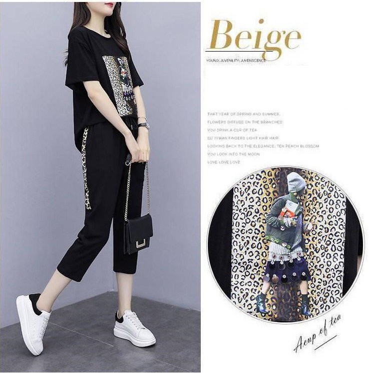 Đồ bộ nữ cotton quần lửng tay ngắn - Chất thun co giãn thoải mái | BigBuy360 - bigbuy360.vn