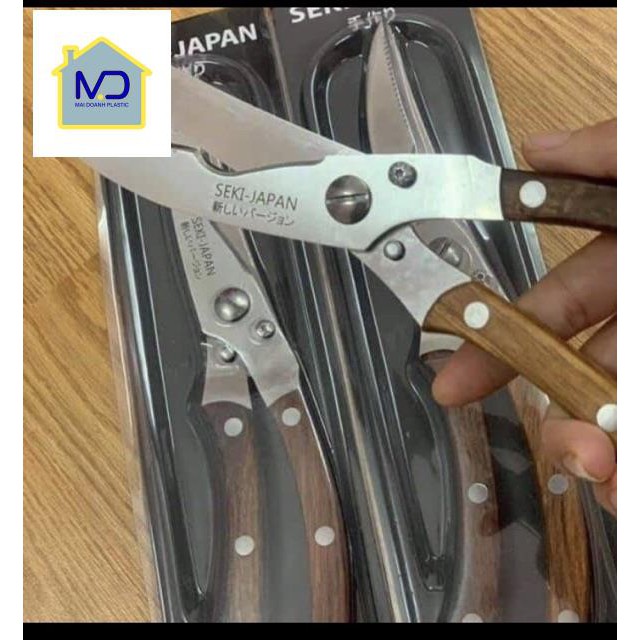 Kéo cắt gà vịt cán gỗ SEKI JAPAN-9282