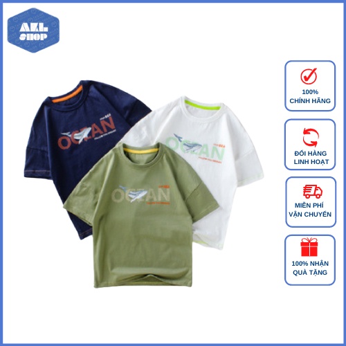 Áo phông bé trai size đại hãng AKL, áo thun bé trai Hàn Quốc 5 đến 14 tuổi cho bé nặng 25kg đến 45kg hàng Quảng Châu