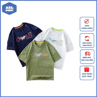 Áo phông bé trai size đại hãng AKL, áo thun bé trai Hàn Quốc 5 đến 14 tuổi cho bé nặng 25kg đến 45kg hàng Quảng Châu