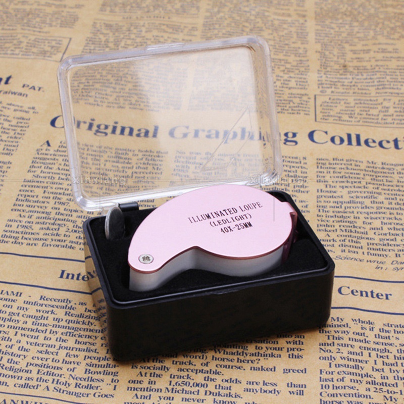 Kính Lúp Phóng Đại 40X Có Đèn Tiện Dụng