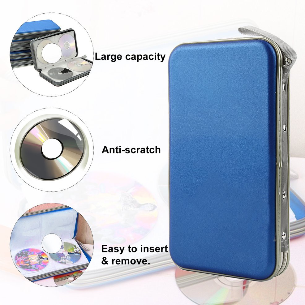Hộp Đựng 80 Đĩa Cd Vcd Dvd Có Khóa Kéo Tiện Dụng | BigBuy360 - bigbuy360.vn