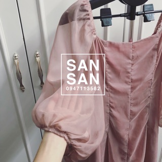 Váy Voan Tay Bồng Vintage (ẢNH THẬT Ở CUỐI)