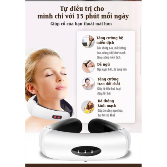 Máy massage cổ 3D cảm ứng xung điện từ