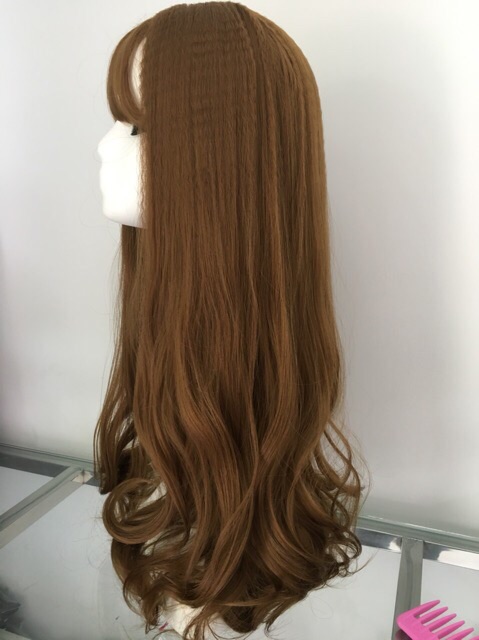 Tóc giả Nguyên đầu xoăn đuôi  tặng lưới chùm