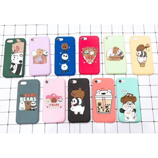 Ốp điện thoại ba anh em gấu nhiều màu không trong IP 6 7 8 X OPDI1