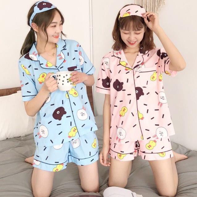 [XẢ HÀNG] Bộ Đồ Ngủ -Pijama cộc thái lan sexy họa tiết đáng yêu cute bảng màu mới nhất chất liệu nhập khẩu mỏng mát  ཾ