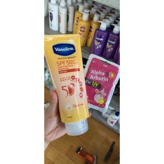 Set dưỡng thể Vaseline + viên trắng da