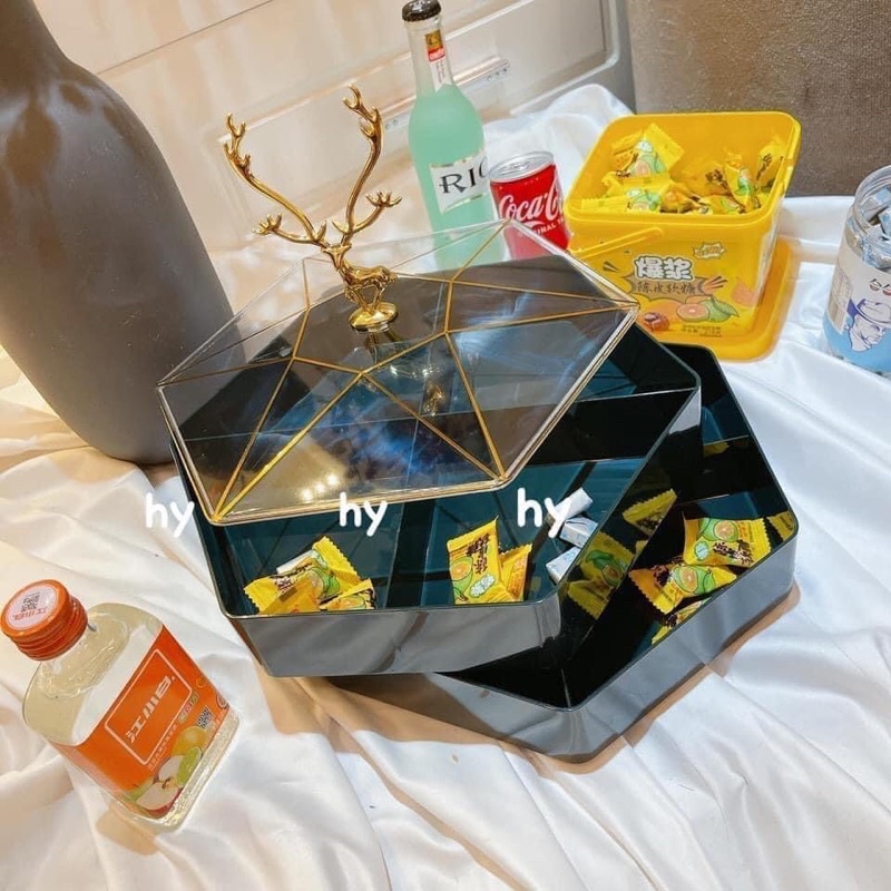 Khay,kệ,hũ thuỷ tinh đựng bánh kẹo hoa quả sang,xinh🍸Decor