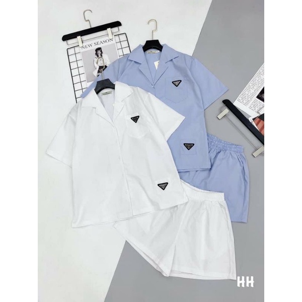 Sét bộ cổ vest thể thao cộc kèm tag