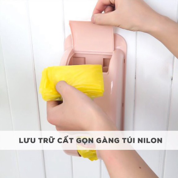 Hộp đựng túi đựng rác, túi nilong dán tường