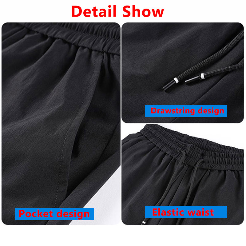 Men Shorts Summer Handsome Sports Short Pants Cropped Drawstring Trousers Men's Clothing M-4XL