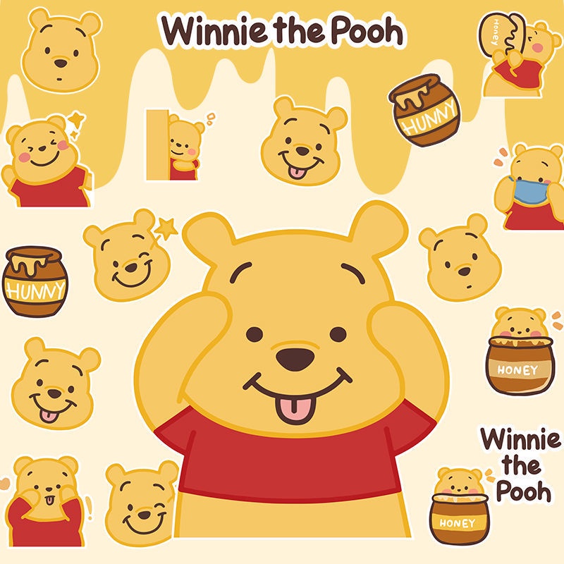 Nhãn Dán Trang Trí Hành Lý/laptop/Máy Tính Bảng Họa Tiết Hoạt Hình Winnie the Pooh