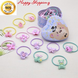 Dây Cột Tóc, Hộp 20 Dây Cột Tóc Cho Bé Yêu