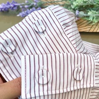 Áo somi MNG sọc nhỏ nút bọc