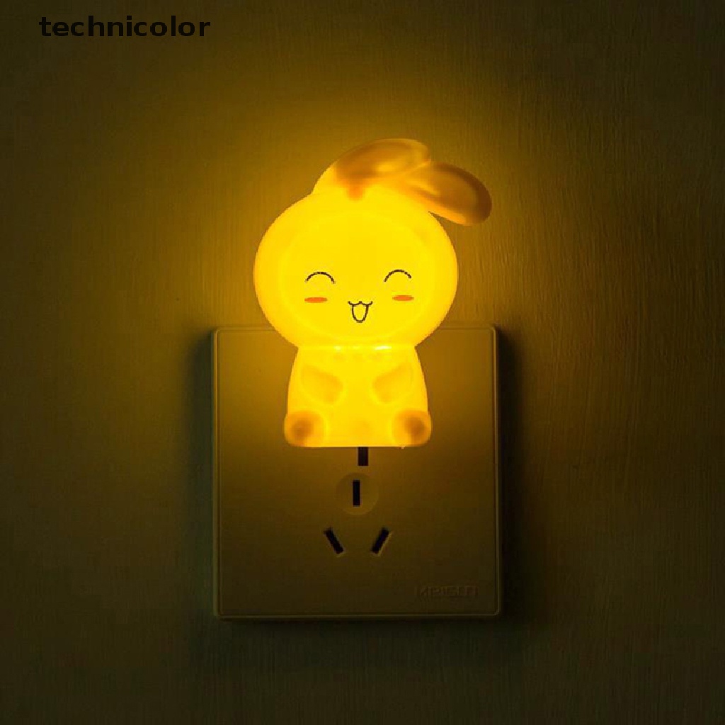 Đèn Ngủ Bóng LED Công Tắc Gắn Tường Hình Thỏ Hoạt Hình Nhiều Màu Sắc Dành Cho Trẻ Em