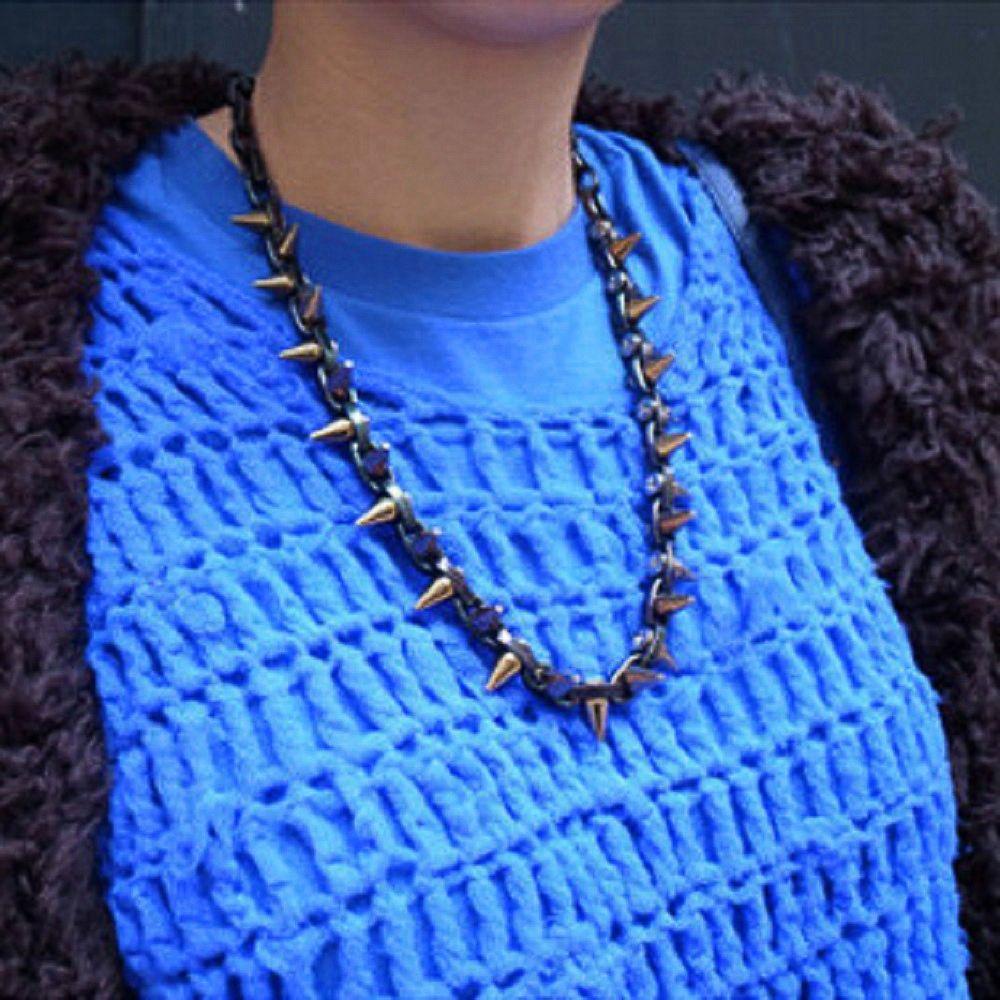 ANEMONE Vòng Cổ Choker Phối Đinh Tán Phong Cách Thời Trang Harajuku Dành Cho Nam Và Nữ