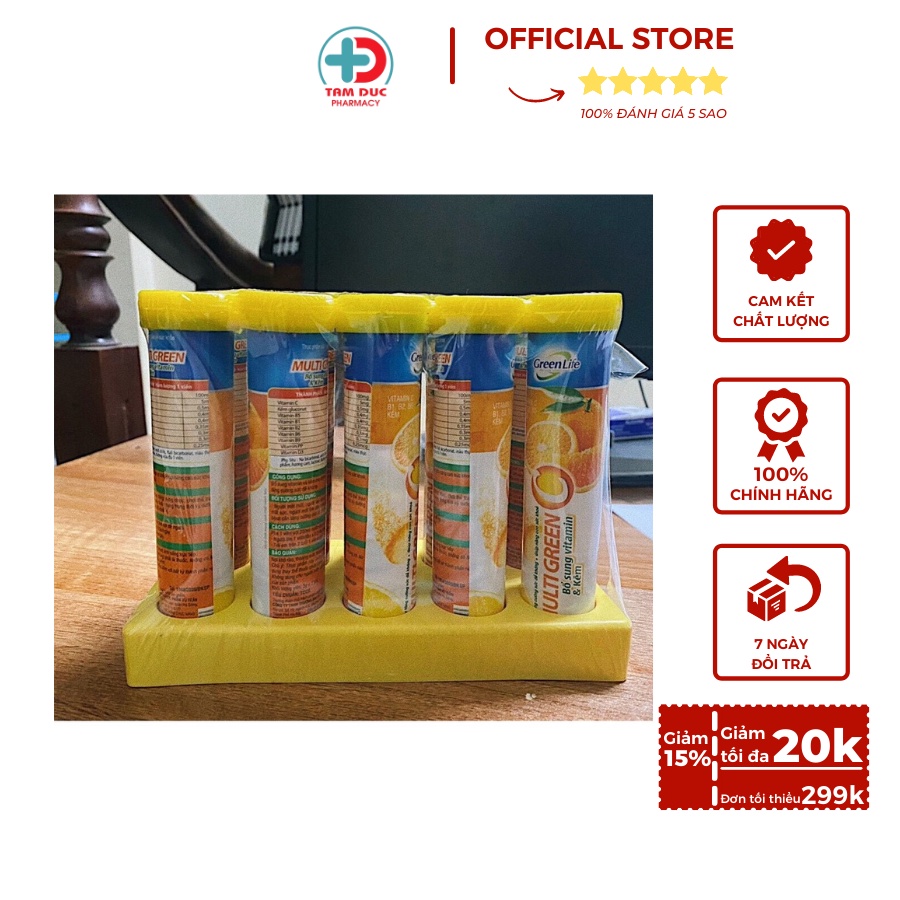 Viên C Sủi MULTI GREEN - Bổ Sung Vitamin Và Khoáng Chất Cho Cơ Thể