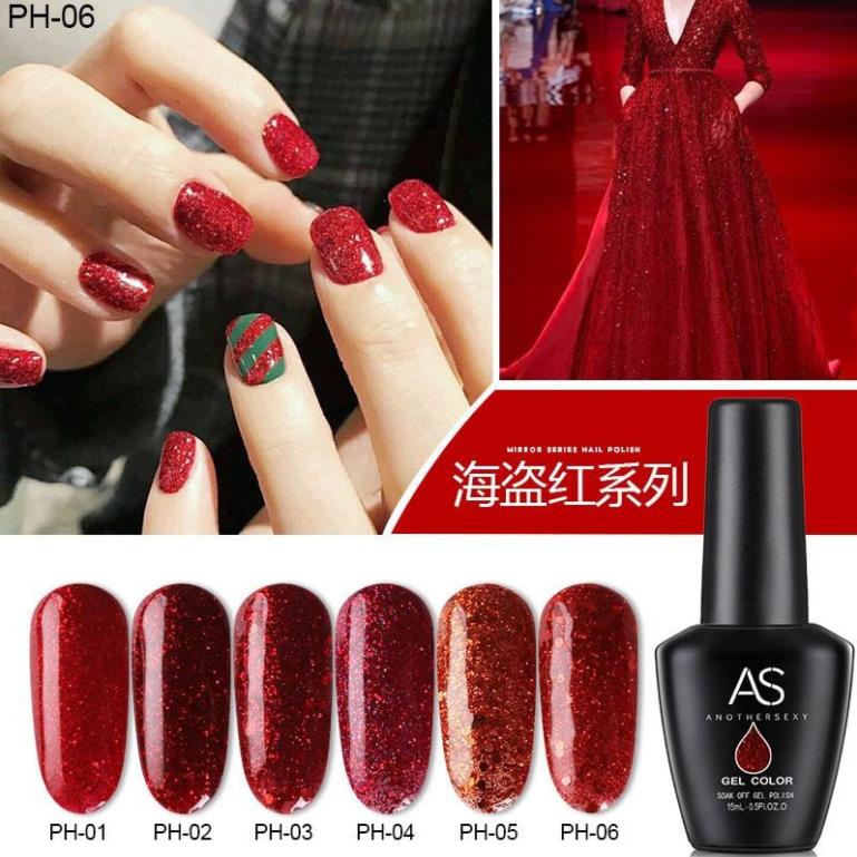 Sơn Gel AS vỏ đen Mã PH ( Cam Kết Chính Hãng - làm khô sơn gel bằng máy hơ uvled )