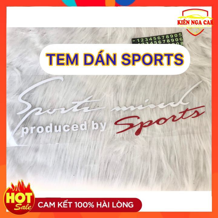 Tem Dán decal Sport mind prodeced by Sports - Tem dán nắp capo Xe Ô Tô