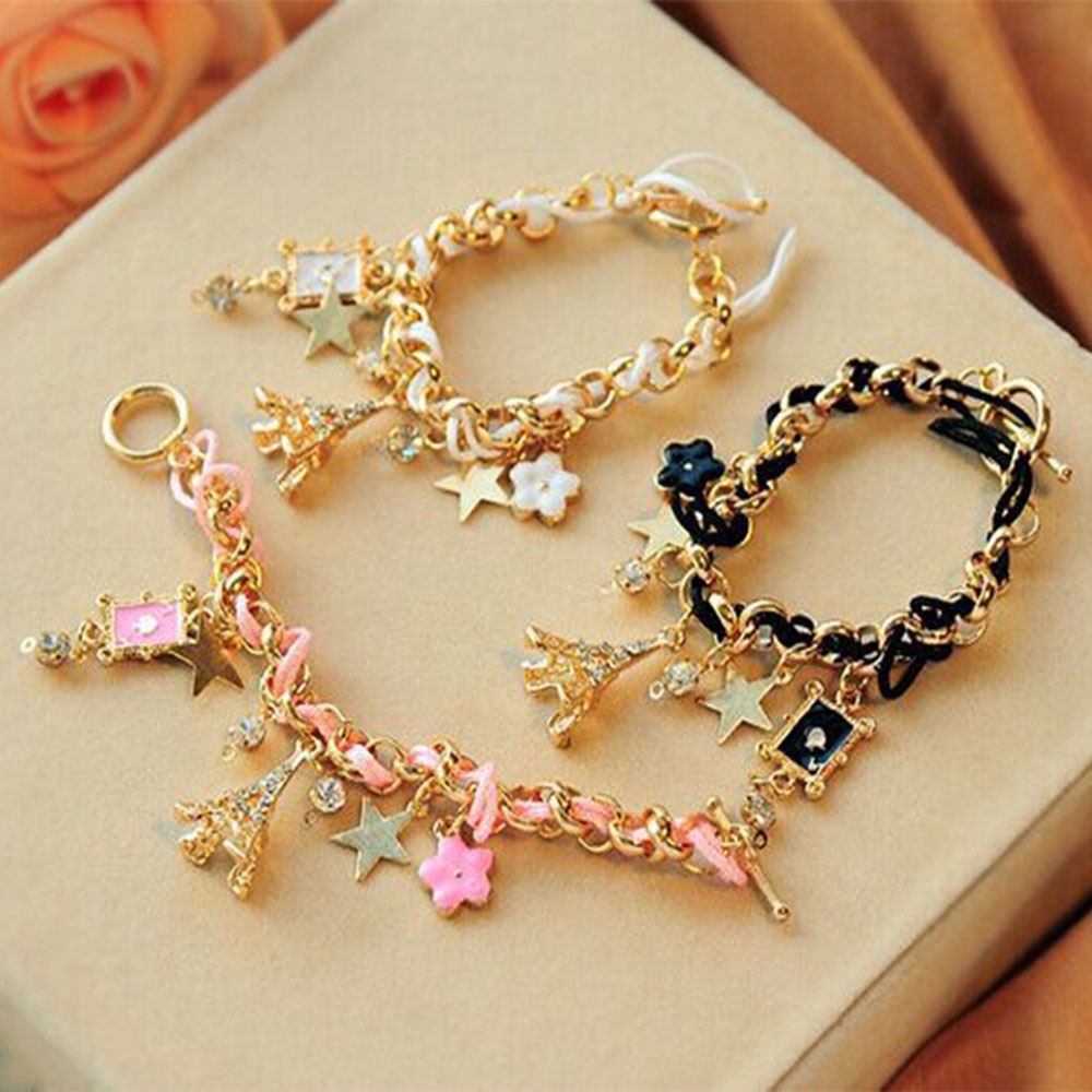 Mxgoods Jewelry Women Leather | Star Flower Bangle