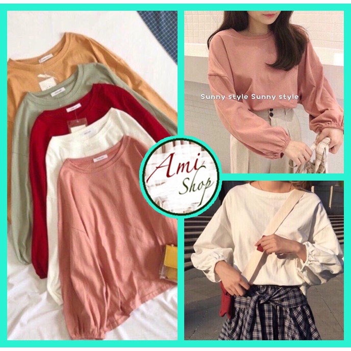 Áo chun tay 5 màu (kèm ảnh+video thật)