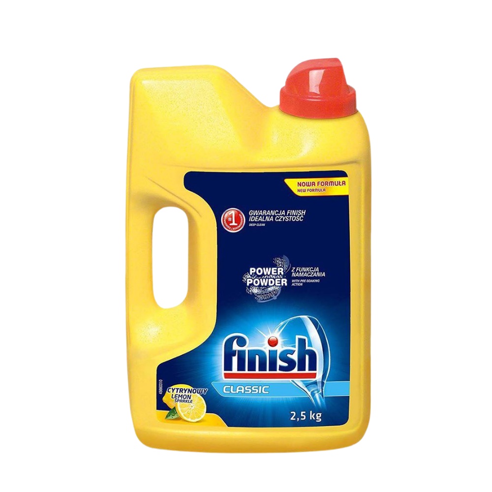 Bột rửa bát Finish Classic 2,5kg/ Can, Hương chanh.