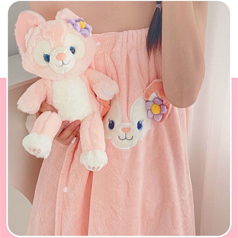 Khăn Tắm Dạng Ống Dày Dặn Khô Nhanh Không Trơn Họa Tiết Hoạt Hình Lina Belle Dễ Thương Dành Cho Bé Gái