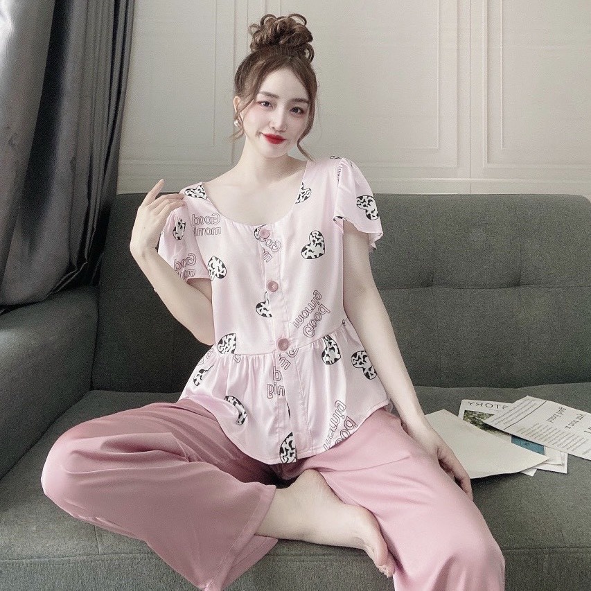 Bộ dài TN lụa latin phối cổ tròn BBD | BigBuy360 - bigbuy360.vn