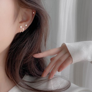 (TRỢ GIÁ GỐC) Khuyên tai kẹp vành hình sao đôi phong cách hàn quốc mới cực xinh