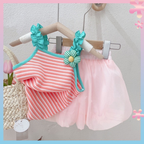 Áo Hai Dây Họa Tiết Hoa Thời Trang Mùa Hè Dễ Thương Thoải Mái Phong Cách Phương Tây Cho Bé Gái