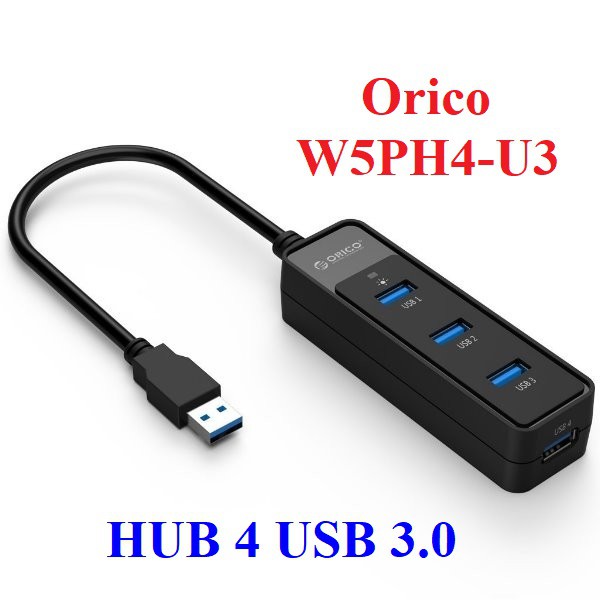 Bộ chia 4 cổng USB 3.0 HUB Orico W5PH4-U3