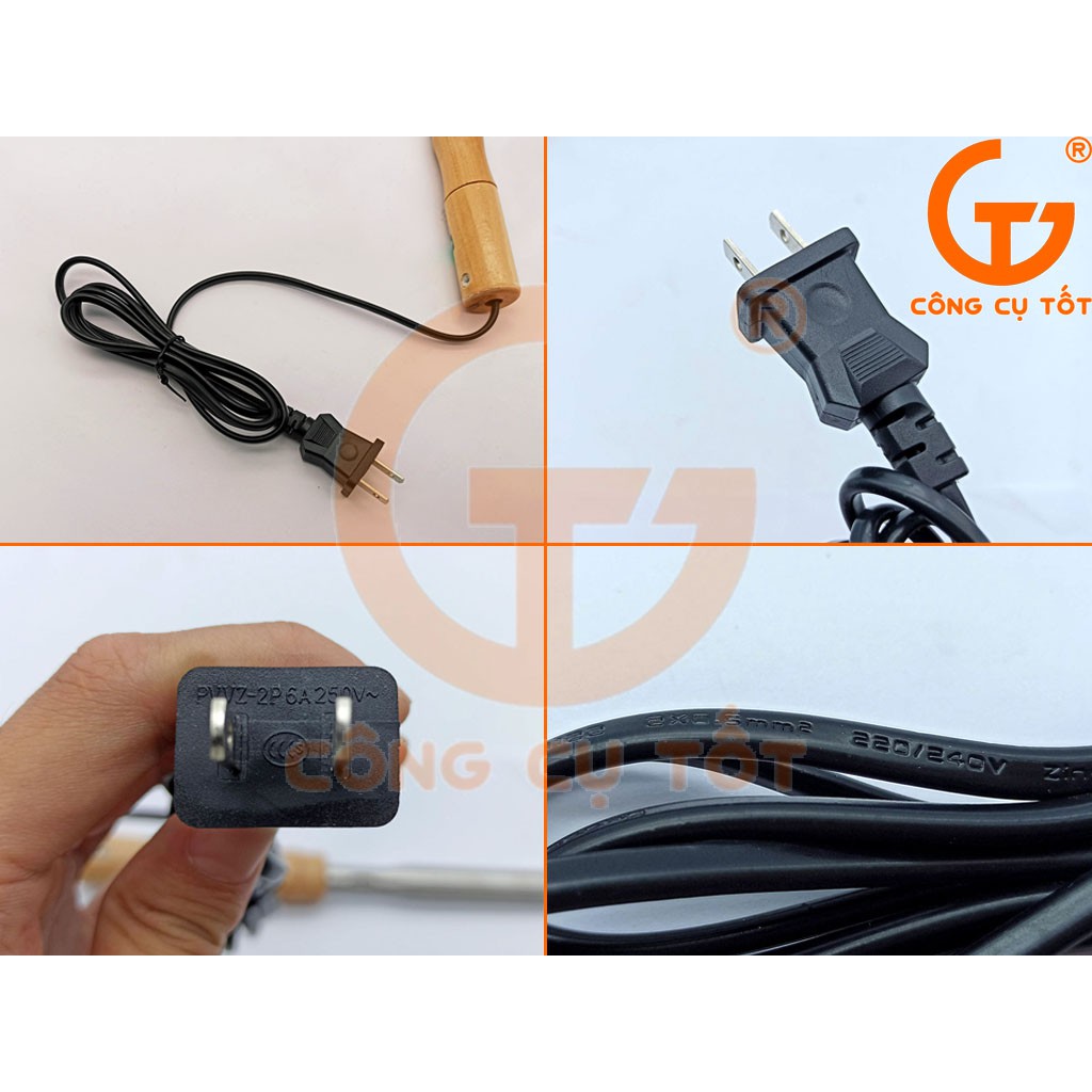 Mỏ hàn dẹp cán gỗ Berrylion 75W