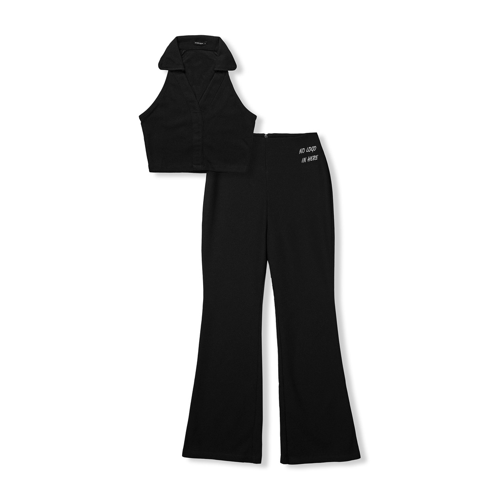 Set Nữ Áo Halter - Flair Pant , Chất Vải Thun Pique Thoải Mái , WSB001-05 ,SOMEHOW