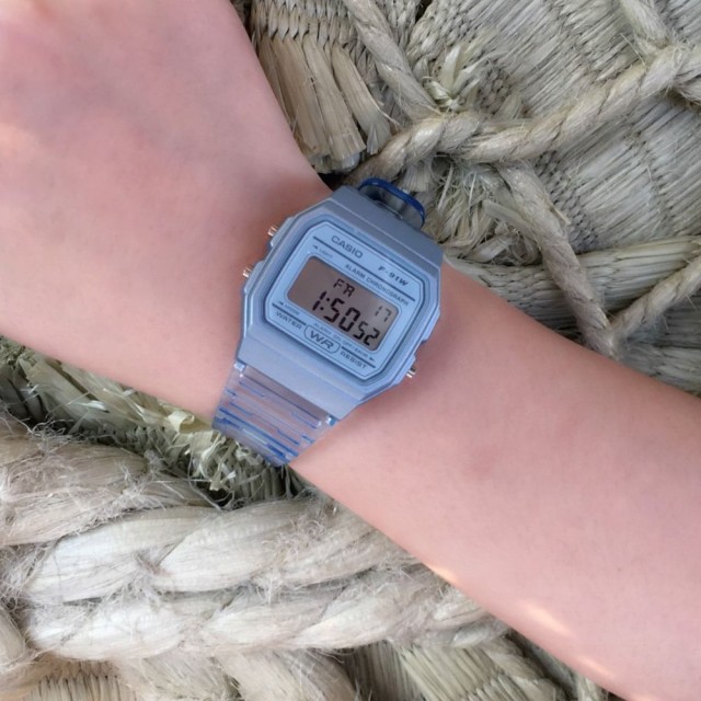 Đồng hồ unisex dây nhựa Casio Anh Khuê F-91