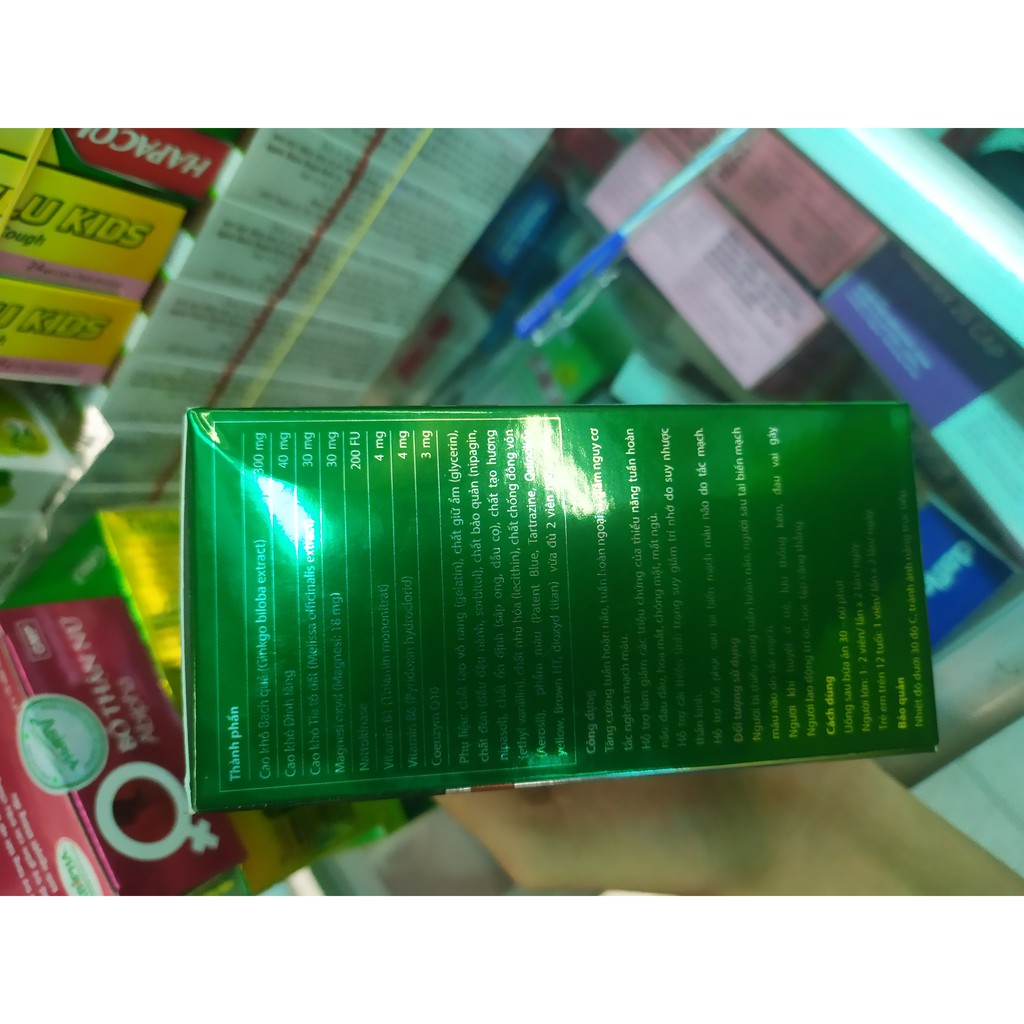 Hoạt huyết dưỡng não GINKO SUN 360 - Bảo vệ và tăng cường hoạt động não ginkgo hộp 100 viên
