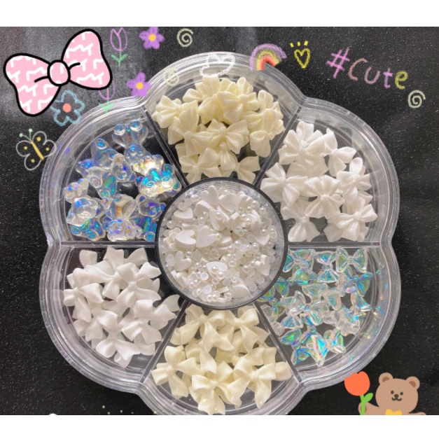 Set charm nơ mix nhé a