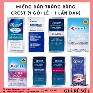 1 GÓI- Miếng dán trắng răng Crest 3D White - CHÍNH HÃNG